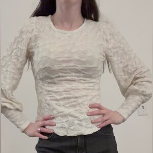 Victorian Lace Women's Blouse in Cream